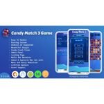 Candy Match 3 Game with Earning System and Admin Panel + Landing Page