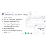 Craft Laravel Admin Panel – CRUD builder, Users, Role, Permissions & Settings