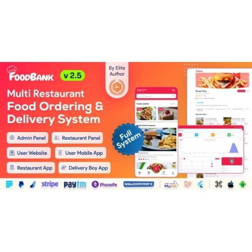 FoodBank-Multi-Restaurant-Food-Delivery-App-Restaurant-App-with-Admin-Restaurant-Panel.jpg FoodBank Multi Restaurant – Food Delivery App | Restaurant App with Admin & Restaurant Panel - Image 1
