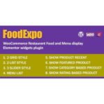 FoodExpo – WooCommerce Restaurant Food Menu display Elementor widgets plugin