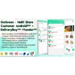 GoGreen – Food, Grocery, Pharmacy Multi Store(Vendor) Android App with Interactive Admin Panel