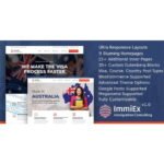 Immigration law, Visa services support, Migration Agent Consulting WordPress Business Theme – ImmiEx