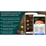 KING BURGER restaurant with Ingredients & delivery boy full android application | Full Applications