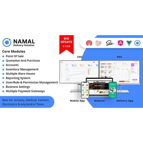 Namal-–-5-in-1-Ionic-Delivery-Solution-with-POS-for-Single-Multiple-Location-Business-Brand-Nulled.jpg Namal – 5 in 1 Ionic Delivery Solution with POS for Single & Multiple Location Business Brand - Image 1