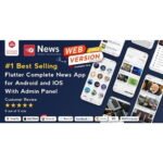 News App and Web -Flutter News App for Android and IOS App | News Website with Admin panel