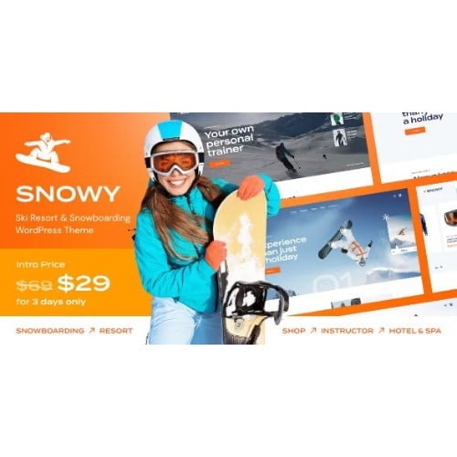 Snowy – Ski Resort & Snowboarding WordPress Theme
