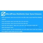 WordPress Multisite User Sync/Unsync