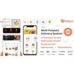 eMart | Multivendor Food, eCommerce, Parcel, Taxi booking, Car Rental App with Admin and Website