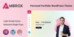 Ambrox v1.0.2 – Personal Portfolio Resume Theme